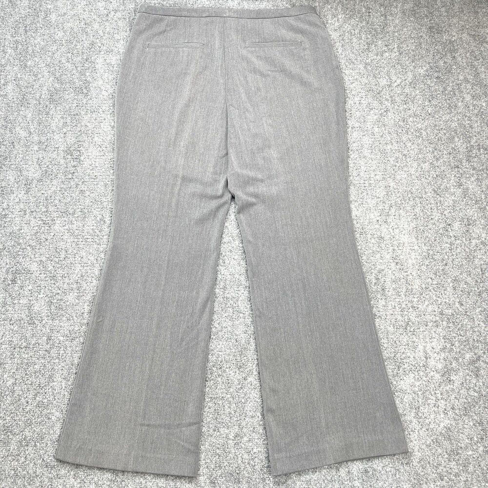 Chicos Trouser Dress Pants Sz 2 Short Womens Large Short Gray Stretch Flare Leg - Picture 2 of 12